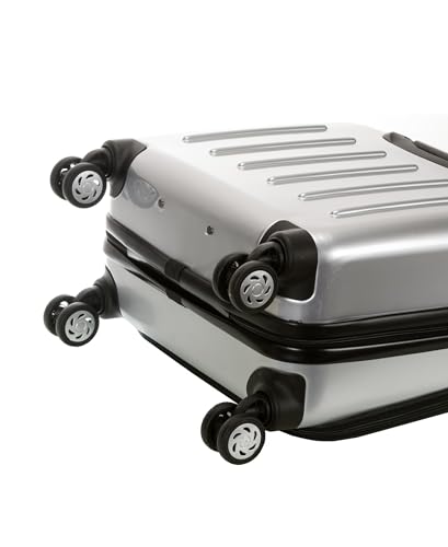 Rockland Revolution Hardside Rolling Computer Case, Carry-On, Silver