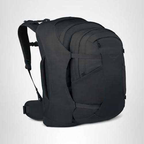 Osprey Farpoint 55L Men's Travel Backpack - Carry On Bag with Personal Item Sized Detachable Daypack, Black