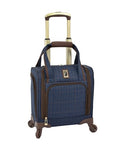 London Fog Brentwood IV 15" 4-Wheel Under the Seat Bag, Midnight Blue