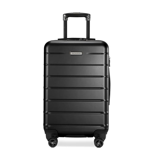 Ricardo Beverly Hills Cambria Hardside Luggage | Stylish Suitcase with Wheels for Effortless Travel, Expandable and Secure TSA-Locked Packing, 20-inch Carry-On, 22x14x9 (Black Pearl, Carry-On 20-Inch)