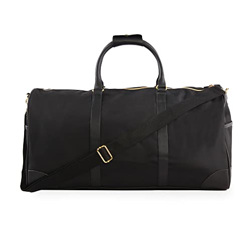 bebe Women's Whitney Duffel Bag, Black Gold