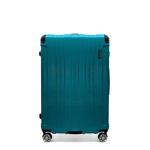 Gabbiano Bravo Expandable Hardside Suitcases with Spinner Wheels, Rolling Travel Bag Bundle, Lightweight ABS Hardshell, 3-Piece Hardside Luggage Set (Green, Large 31")