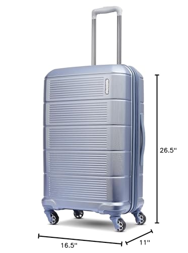 American Tourister Stratum 2.0 Expandable Hardside Luggage with Spinner Wheels, 24" SPINNER, Slate Blue