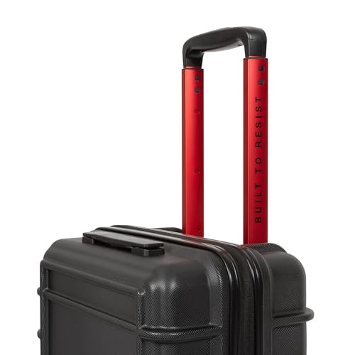 EASTPAK Resist'R Zip Cabin – 28L Hardshell Carry-On with Dual Compartments, 360° Spinner Wheels, TSA Lock & Telescopic Handle, Black