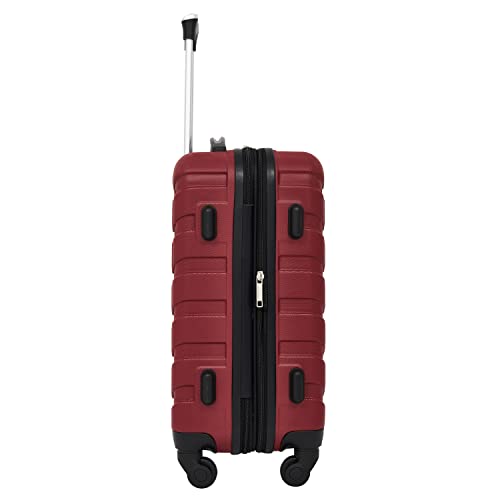 Wrangler 5 Piece Luggage & Travel Accessories Set, Red