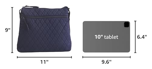 Vera Bradley Women's Premium Cotton Original Zip Hipster Crossbody, Peacoat, One Size