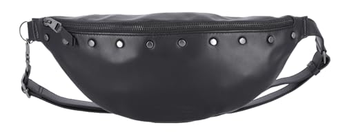Harley-Davidson Women's Script Logo Flat Stud Leather Adjustable Hip Bag - Black