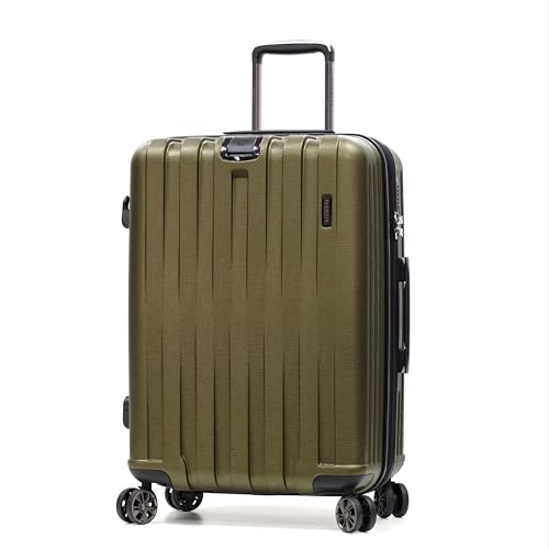 Olympia U.S.A. Sidewinder 21-Inch Carry On Luggage Expandable Lightweight Hardside Double 4 Wheel Spinner Suitcase with TSA Lock and Hidden Laptop Compartment
