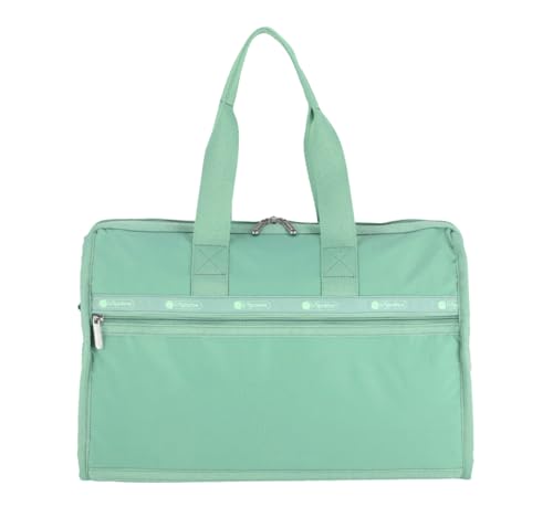 LeSportsac Sage Green Deluxe Medium Weekender Crossbody Bag, Style 4318/Color R180, Fashion Trending New Soothing & Earthy Neutral, Sage Green Celebrates Strength & Renewal, Tranquil Elegance