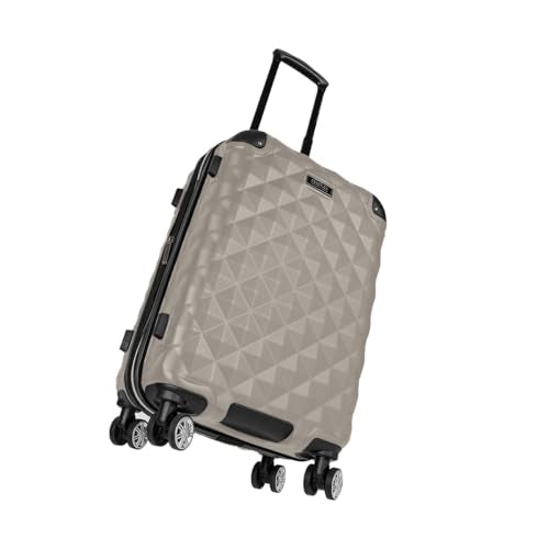 Kenneth Cole REACTION Diamond Tower Collection Lightweight Hardside Expandable 8-Wheel Spinner Travel Luggage, Rye, 2-Piece Set (20" & 28")