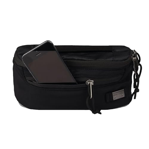 Eddie Bauer 3L Skylar Crossbody Waist Pack with Versatile Pockets and Adjustable Belt - Black