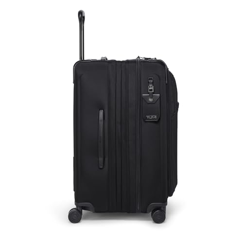 TUMI - Alpha Medium Dual Access Expandable 4-Wheeled Checked Luggage - Zipper Expansion - Durable Ballistic Nylon - Medium Capacity Suitcase with TSA Lock - Black