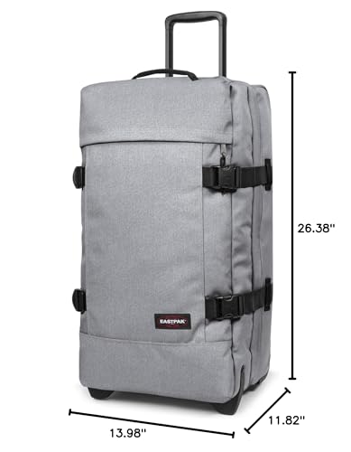 Eastpak Tranverz M – 78L Large Wheeled Luggage with Dual Compartments, TSA Lock, Compression Straps & Smooth-Wheeling System, Sunday Grey
