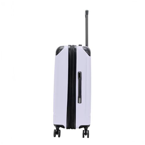 Flying Axis Collection Lightweight Hardside Expandable 8-Wheel Spinner Luggage, Lavender, 24-Inch Checked