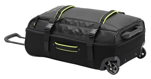 Harley-Davidson 25" Nomad Wheeling Duffel Bag w/Shark Wheels - Black/Lime (25")