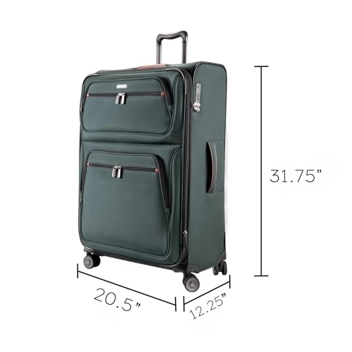 Ricardo Beverly Hills Montecito 3.0 Softside Luggage Collection Expandable Suitcases with Wheels and TSA Lock, 29" Large Check-In (Hunter Green, 29-inch Large Check-in)