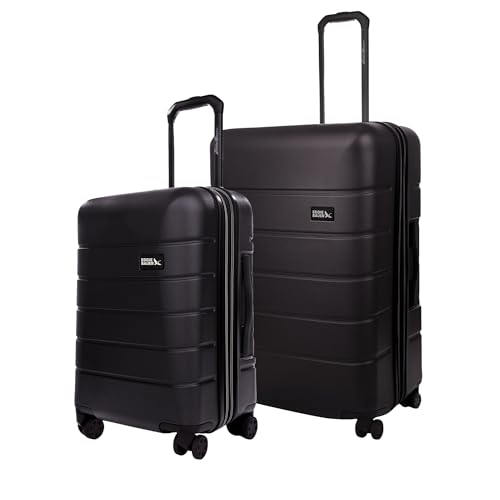Eddie Bauer Glacier Hardside Spinner Durable PC/ABS Construction 2-Piece Set Suitcase Luggage, Carbon