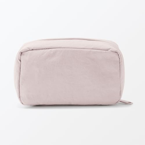 Wrinkled Nylon Pouch - Wide Opening, Medium by MUJI