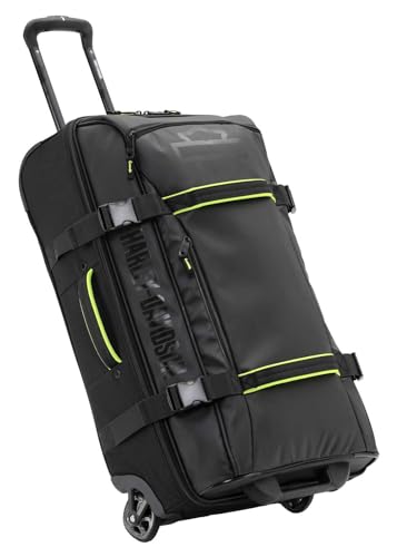 Harley-Davidson 25" Nomad Wheeling Duffel Bag w/Shark Wheels - Black/Lime (25")