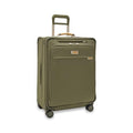 Briggs & Riley 26" Medium Expandable Spinner - Checked Luggage for Travel, Suitcases with Wheels, Softside Rolling Bag for Men & Women, Self-Repairing Zipper - Baseline Collection, Olive