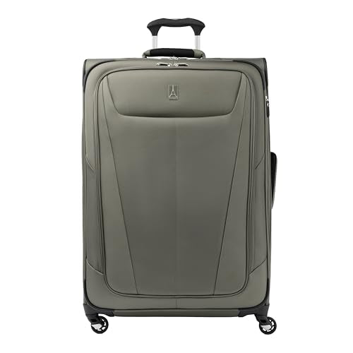 Travelpro Maxlite 5 Softside Expandable Luggage with 4 Spinner Wheels, Lightweight Suitcase, Men and Women, Slate Green, Checked-Large 29-Inch