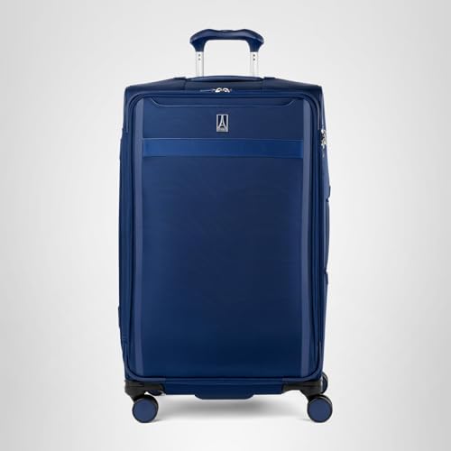 Travelpro VersaPack+ Lightweight Softside Expandable Checked Luggage, 8 Spinner, TSA Lock, Checked Large 29-Inch, Estate Blue