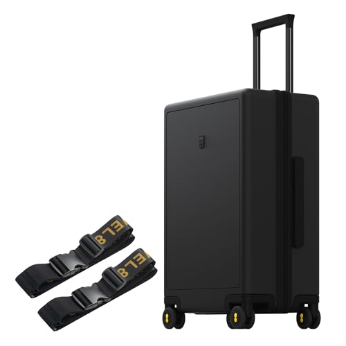 LEVEL8 Luminous 24 Inch Checked Luggage with Luggage Straps
