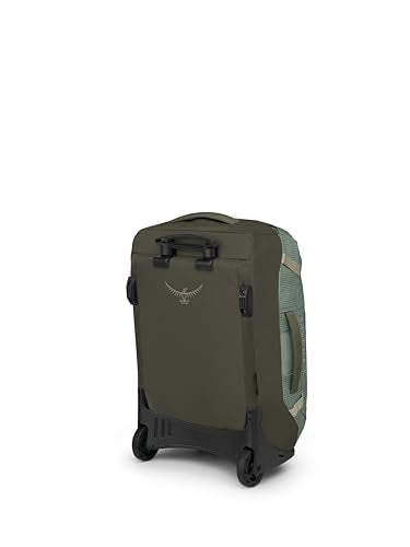 Osprey Transporter 40L Wheeled Travel Duffel Bag - Lightweight Carry On Rolling Suitcase for Men and Women, Pine Leaf
