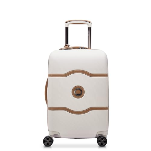 DELSEY PARIS Chatelet Air 2.0 - Hardside Carry-On Luggage 19 Inch - 360° Spinner Wheels - TSA Lock - USB Port - 10-Year Warranty - Lightweight Polycarbonate Travel Suitcase, Angora