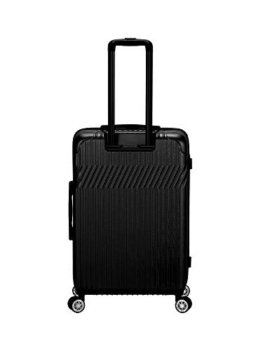 Rockland Pista Hardside 3 Piece Abs Non-Expandable Luggage Set, (20"/24"/28"), Black