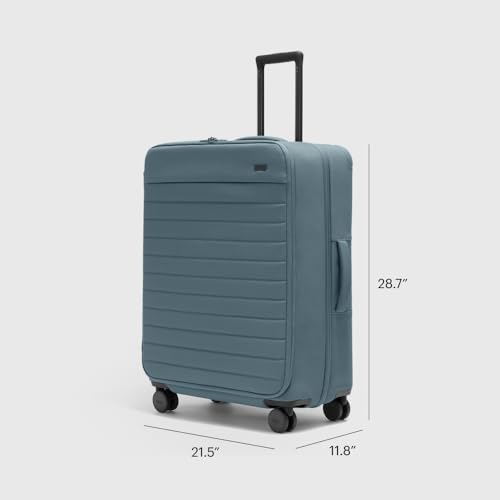 Away Softside Large Checked Suitcase, 29 Inch Expandable Luggage For Men & Women, Durable Nylon Exterior, TSA Approved Lock, Ideal For Trips 2+ Weeks, Coast Blue
