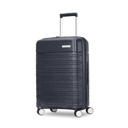 Samsonite Elevation Plus - Carry-On Hardside Luggage - Scratch Resistant Polypropylene Shell, RightHeight™ Adjustable Handle, Integrated AirTag Holder, TSA Lock, WetPak™ Compartment - Midnight Blue