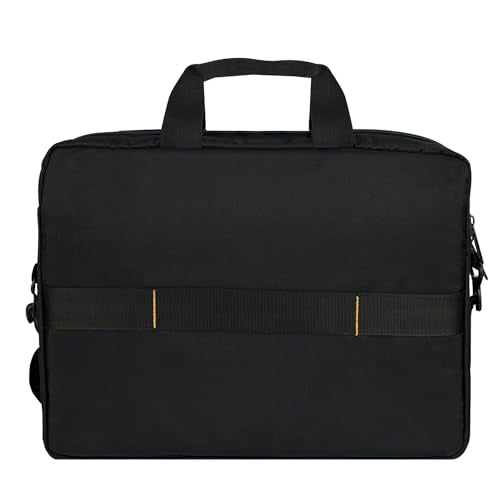 Amazon Basics 15.6 in Laptop Bag with Shoulder Strap and Handle, Large Capacity, Spacious Compartments, Black