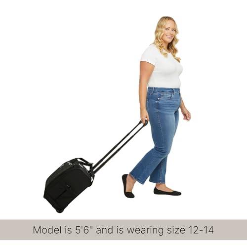 Baggallini 2 Wheel Underseater Carry-On - Lightweight Travel Weekender Luggage