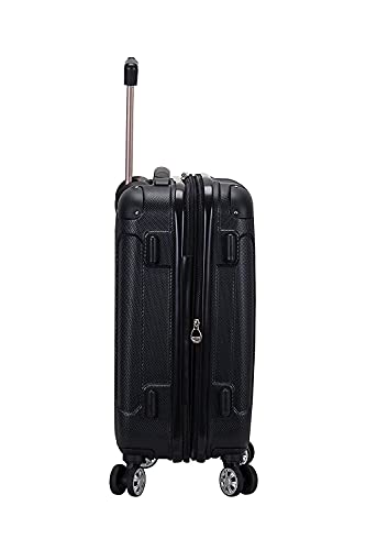 Rockland London Hardside Spinner Wheel Luggage, Black, Carry-On 20-Inch
