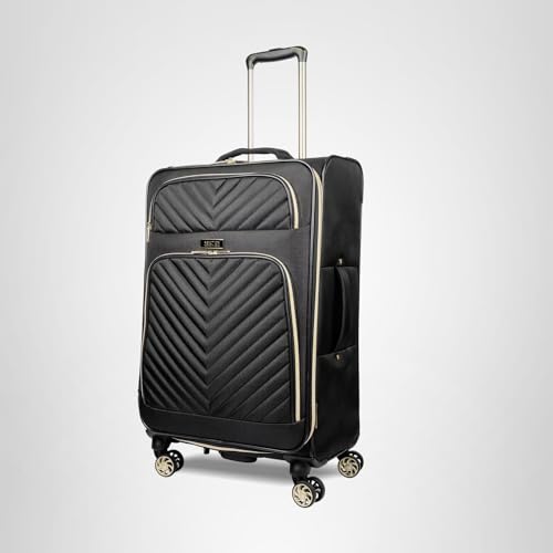 Kenneth Cole REACTION Chelsea Chevron Quilted Luggage, Black, 20-Inch Carry On