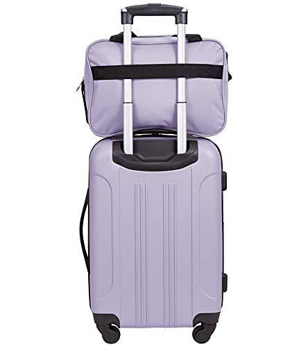 Travelers Club Midtown Hardside 4-Piece Luggage Travel Set, Lilac