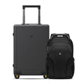 LEVEL8 Luminous Carry On Luggage 20" Inch with Laptop Backpack-Grey