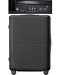 July Checked with CaseSafe - 24.5" Built in Tracking, Airline Approved Check In Luggage with Wheels, Spinner Suitcase for Men & Women - Rolling Suitcase, Spinner Wheels, Y-Strap - Charcoal