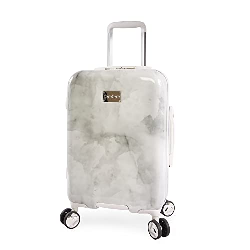 BEBE Lilah 2 Piece Set Suitcase With Spinner Wheels Luggage Set, Grey Marble