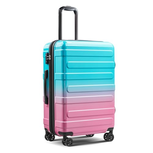 VIVIcity Carry on Luggage 22x14x9 Airline Approved, Expandable 20 Inch Hardside Suitcase with Wheels TSA Lock, PC+ABS Lightweight Carry on Suitcases for Women