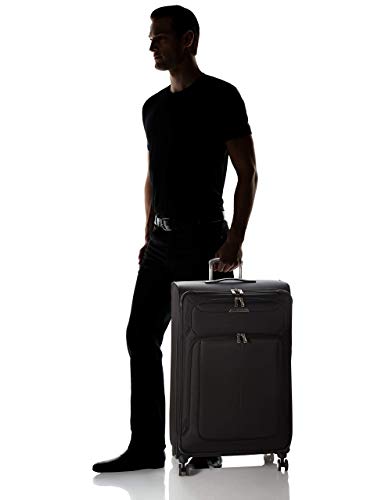 Samsonite Solyte DLX Softside Expandable Luggage with Spinner Wheels, Midnight Black, Checked-Large 29-Inch