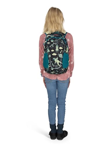 Osprey Daylite Jr. Kids' Commuter Backpack, Space Travel Print/Antique Blue