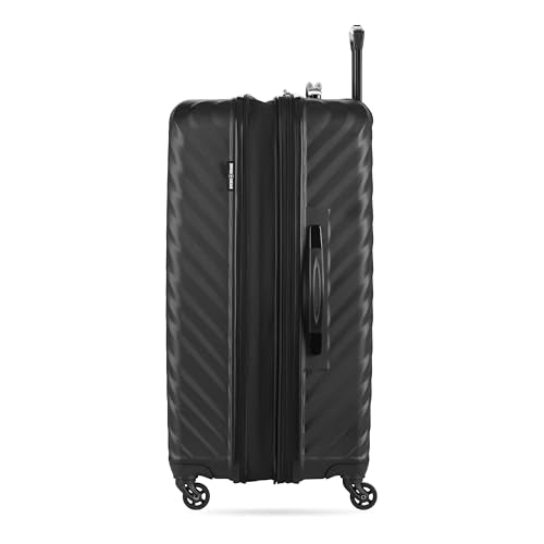 SwissGear Lightweight Expandable Spinner, Black Wave, 3-Piece Set
