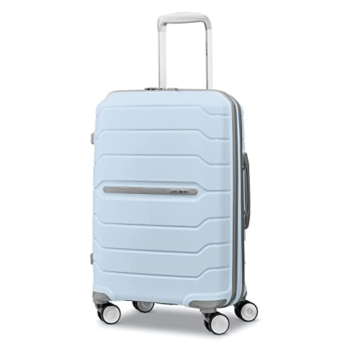 Samsonite Freeform Hardside Carry-On Luggage with Spinner Wheels - Hardshell Suitcase - TSA, Airline-Approved - Expandable Hard Shell, Smooth Rolling Wheels for Lightweight Travel - Powder Blue