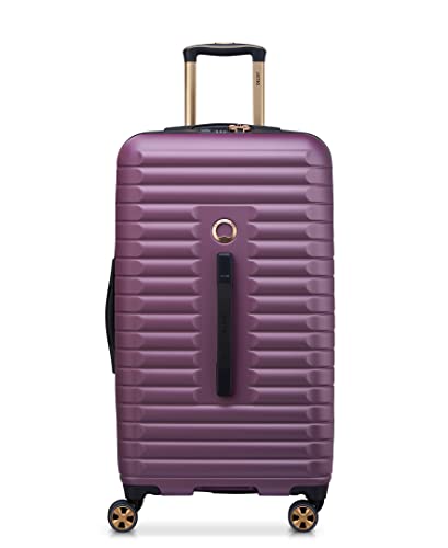 DELSEY PARIS Cruise 3.0 Hardside Expandable Luggage with Spinner Wheels, Plum, Checked 26 Inch Trunk