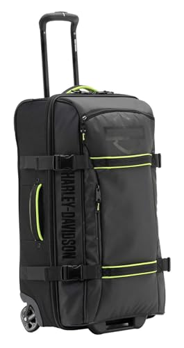 Harley-Davidson 25" Nomad Wheeling Duffel Bag w/Shark Wheels - Black/Lime (25")