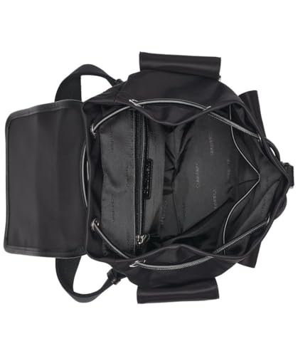 Calvin Klein Elora Organizational Backpack, Black/Silver, One Size
