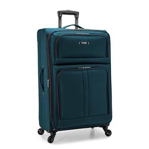 U.S. Traveler Anzio Softside Expandable Luggage with Spinner Wheels, Teal, 2-Piece Set (22/30)