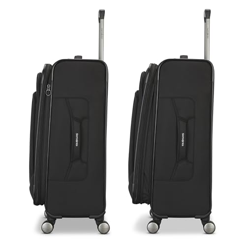 Samsonite Ascella 4 Large Checked Suitcase - Black